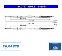 Cable, parking brake for VAUXHALL CORSA CORSAVAN ATE 24.3727-3501.2