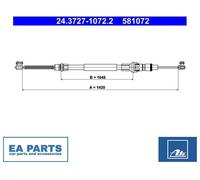 Cable, parking brake for VAUXHALL MOVANO ATE 24.3727-1072.2
