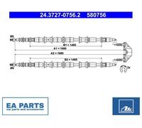 Cable, parking brake for VAUXHALL ZAFIRA A ATE 24.3727-0756.2