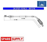 CABLE, PARKING BRAKE FOR VOLVO S80 ATE 24.3727-1316.2