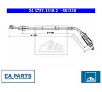 Cable, parking brake for VOLVO S80 ATE 24.3727-1316.2
