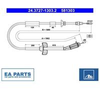 Cable, parking brake for VOLVO V70 ATE 24.3727-1303.2