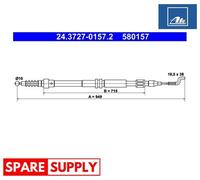 CABLE, PARKING BRAKE FOR VW CALIFORNIA T4 CAMPER ATE 24.3727-0157.2
