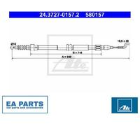 Cable, parking brake for VW CALIFORNIA T4 Camper ATE 24.3727-0157.2
