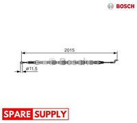 CABLE, PARKING BRAKE FOR VW CALIFORNIA T5 CAMPER BOSCH 1 987 482 017