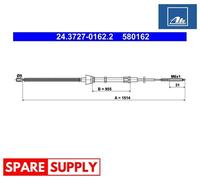 CABLE, PARKING BRAKE FOR VW DERBY III CLASSIC POLO ATE 24.3727-0162.2