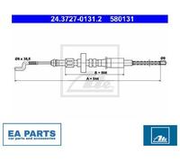 Cable, parking brake for VW EUROVAN T4 ATE 24.3727-0131.2