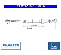 Cable, parking brake for VW GOLF ATE 24.3727-0124.2