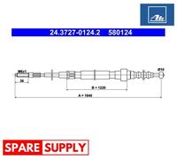 CABLE, PARKING BRAKE FOR VW GOLF JETTA ATE 24.3727-0124.2