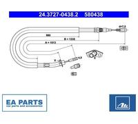 Cable, parking brake for VW LT 28-35 II Bus LT 28-46 ATE 24.3727-0438.2