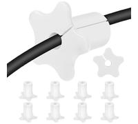 Cable Pass | 10 Pcs Silicone Eyelet for Cable Pass - Star Shaped Cable Management Step for Entertainment Center Media Console Home Office Apartment