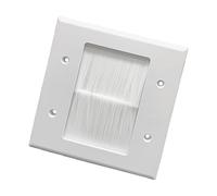 Cable Passthrough Wall Outlet Cable Entry Cover Flush Brush Wall Plate Single Gang Outlet Cables Entry Plate Brush Wall Plate Port Insert Cover