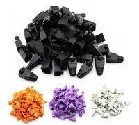 Cable Plug Protectors, Cable Plug Protectors 100pcs Multicolor Compatible a(Purple)
