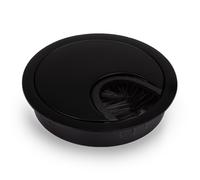 Cable Port Cover Wire Brush Outlet Computer Desk Grommet Table Cable Tidy Black