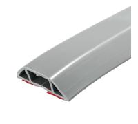 Cable Protector, 3.9ft Floor Cord Cover PVC 0.8"W x .4"H Management Grey(Grey,5.9ft)