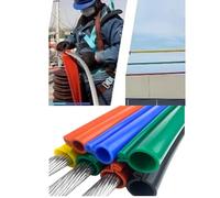 Cable Protector,35KV Waterproof Silicone Cable Insulation Sleeve, Outdoor High Voltage Wire Protector for Bare Conductors, Green 25ft/8m, ID 60mm/2.4in - Safety Cover for Electrical Wiring