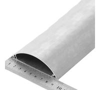 Cable Protector, Anti Trip Cable Cover, Half Round Self-Adhesive Aluminium Duct for Wire Management in Home and Office