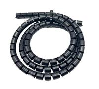 Cable Protector Cover, Tidy,1 Meter Spiral Tube Wrap Wire Organizer Pipe Winding Protection 8mm to 42mm Inner Diameter Line Anti-Clutter(Black,2022m tube diameter)