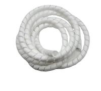 Cable Protector Cover, Tidy,3 Meters Flexible Spiral Wrap Winding Line 8mm to 16mm Sleeve Pipe Protection Anti-Clutter(White,ID 10mm)