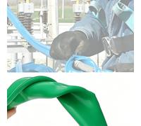 Cable Protector,Fire Retardant Silicone Rubber Wire Insulation Sleeve, High Voltage Cable Protector, Easy Install Electrical Wire Cover for Home & Industrial Use (Green, 10ft/3m, D 35mm/1.3