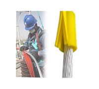 Cable Protector,Insulated Power Line Protection Sleeve, Anti Electric Shock Cover for Overhead Lines & Animal Guard, Yellow Conductor Shielding Tube (10ft/3m, ID 60mm/2.4in)