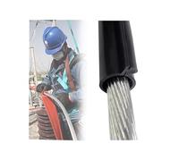Cable Protector,Power Line Insulation Sleeve - Anti Electric Shock Conductor Shielding Cover, Insulated Protective Tube for Overhead Transmission Lines & Animal Guard, Black (25ft/8m, ID 32