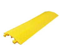 Cable Protector Ramp, 2 Channel Rubber Speed Bumps, Floor cable protector for Residential Areas, Private Garages, Gardens