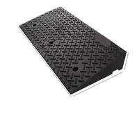 Cable Protector Ramp Rubber and Plastic Step Pad Ramp Curb Household Car Road Threshold Climbing Triangle Speed Bump Uphill Slope, Along The(50x42x15CM)