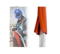 Cable Protector,Red Power Line Insulation Sleeve - 25ft/8m Anti Electric Shock Conductor Shielding Cover, Insulated Protective Tube for Overhead Transmission Line & Animal Guard (ID 35mm/1.