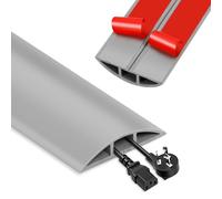 Cable Protector, Self-Adhesive Floor Cable Tray, 1.5 m Long, for Hiding Cables or Wires in Homes, Offices, Gyms, Concert Cables (Grey)