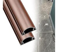 Cable Protector Self-Adhesive Wire Concealer Conduit for Wall Mounted Aluminum Alloy - 10 Pcs, Length 180cm, Width 70mm