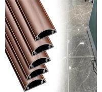 Cable Protector Self-Adhesive Wire Concealer Conduit for Wall Mounted Aluminum Alloy - 10 Pcs, Length 180cm, Width 70mm