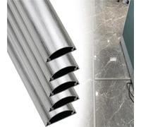 Cable Protector Self-Adhesive Wire Concealer Conduit for Wall Mounted Aluminum Alloy - 10 Pcs, Length 180cm, Width 70mm