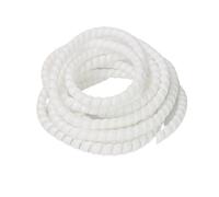 Cable Protector Spiral Cable Management Sleeve System, 5 Meters Plastic Pipe Protector Wear Tube(White,38mm inside diameter)