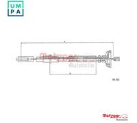 METZGER 10.315 Clutch Cable