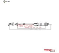 METZGER 11.2199 Clutch Cable