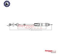 CABLE PULL CLUTCH CONTROL 11.2199 FOR PEUGEOT PARTNER/PATAGONICA/URBANA/MPV 1.6L