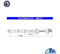 2x ✅Fits ATE 24.3728-0113.2 VW CLUTCH CABLE ⭐UK Seller⭐
