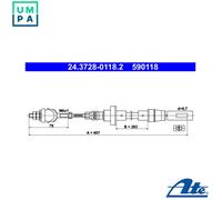 Clutch Cable ATE Fits VW Polo Box Classic 867721335E