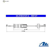 ATE 24.3728-0127.2 Clutch Cable