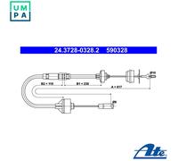 ATE 24.3728-0328.2 Clutch Cable