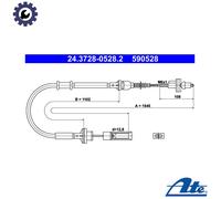 ATE 24.3728-0528.2 Clutch Cable