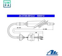 ATE 24.3728-0812.2 Clutch Cable