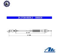 CABLE PULL CLUTCH CONTROL 24.3728-0839.2 FOR CITROEN XSARA/Hatchback/Van/Break