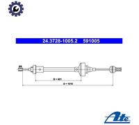 ATE 24.3728-1005.2 Clutch Cable
