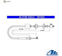 CABLE PULL CLUTCH CONTROL 24.3728-1024.2 FOR RENAULT SCENIC/MPV MEGANE/Coach