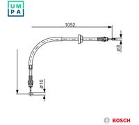 CABLE PULL PARKING BRAKE 1 987 477 186 FOR FORD AUSTRALIA TRANSIT/Van/Bus 2.4L