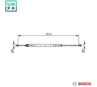 BOSCH 1 987 477 238 Handbrake cable