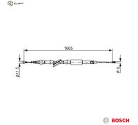 BOSCH 1 987 477 249 Handbrake cable