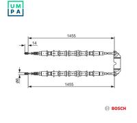 BOSCH 1 987 477 391 Hand brake cable